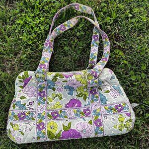 Vera Bradley Squared Away Satchel,  Watercolor floral pattern *RETIRED